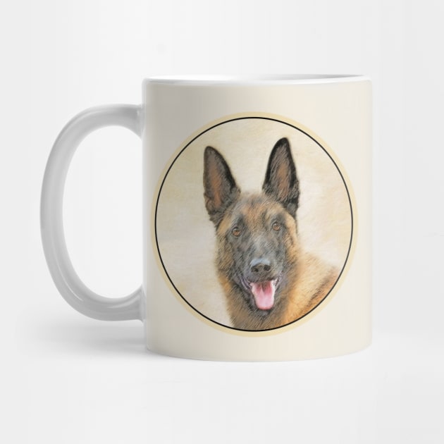 Belgian Malinois Painting - Cute Original Dog Art by Alpen Designs